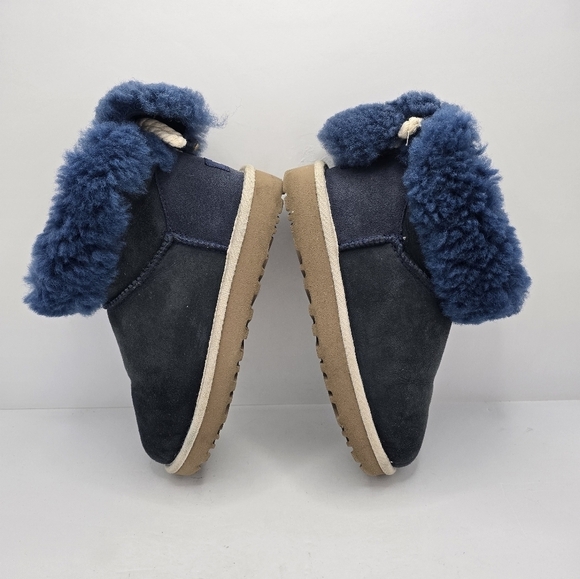 UGG | Selene Bailey II navy suede shearling lined boho slip-on boots | WMS 5 - Picture 11 of 13